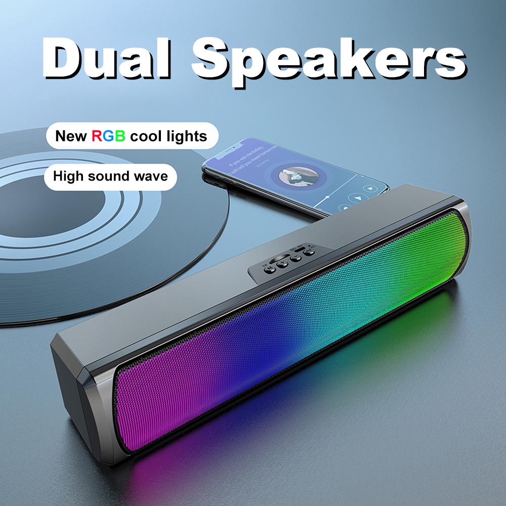 Loa siêu trầm không dây di động với loa tương thích bluetooth bluetooth cho máy tính xách tay máy tính để máy tính để bàn tại nhà hỗ trợ máy tính xách tay TF USB