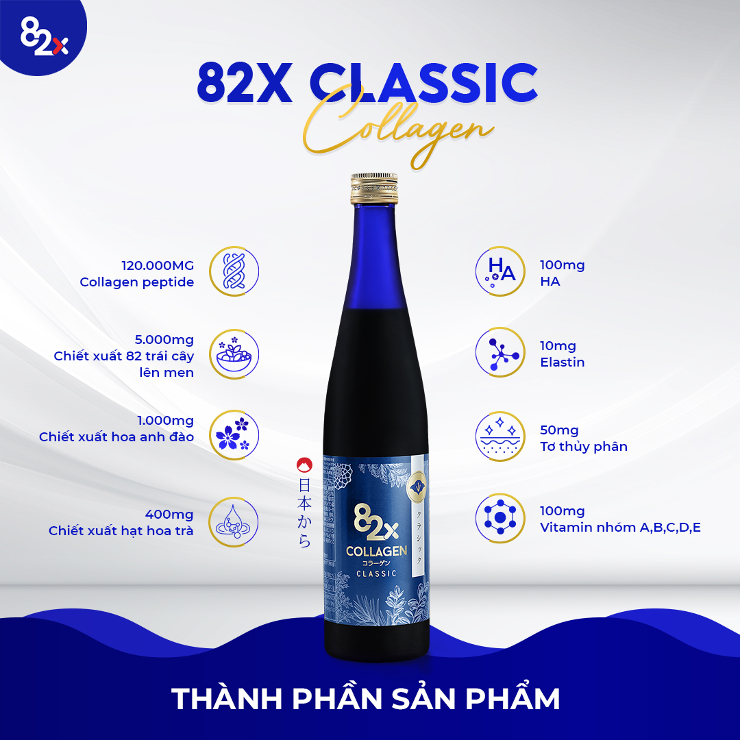 82X Liệu Da Căng Bóng 2 Chai Collagen Classic và 1 Chai Collagen Koharu 