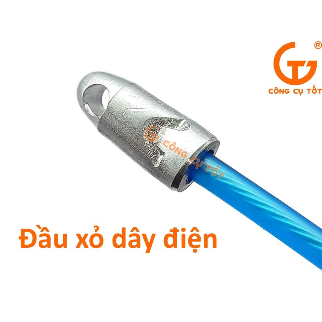 Dây mồi luồn ống lõi thép 1.2 ly vỏ xanh đầu bánh xe