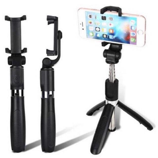 Gậy Tự Sướng Bluetooth Selfie Stick Tripod L01 Có Chân Chụp Ảnh Cao Cấp màu đen, hàng chính hãng