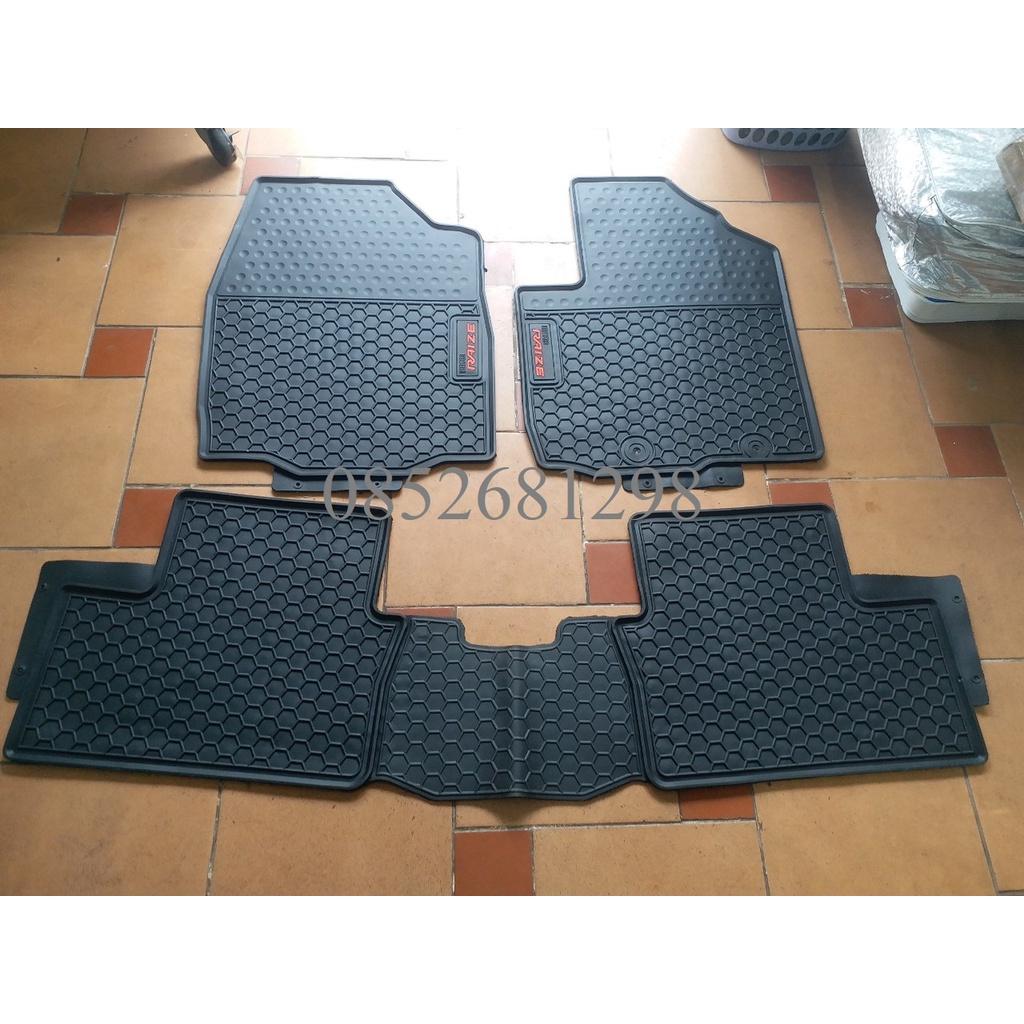 Bộ Thảm Lót sàn Caosu vân Tổ ong Cho Xe Toyota Raize 2021,2022,2023