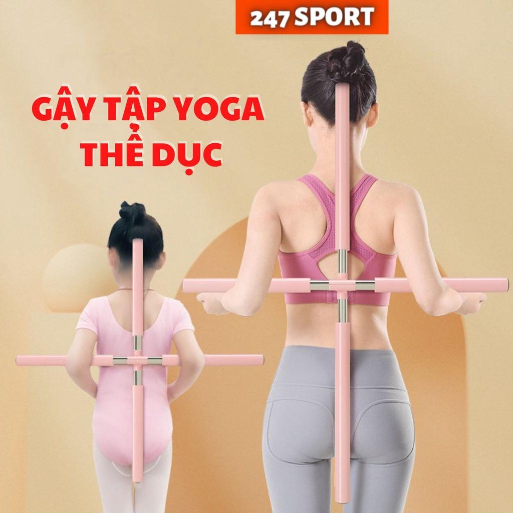 Gậy Tập Yoga Định Hình Tư Thế Lưng Vai, Chống Gù Lưng, Bằng Thép Không Gỉ Cải Thiện Vóc Dáng Cho Dân Văn Phòng