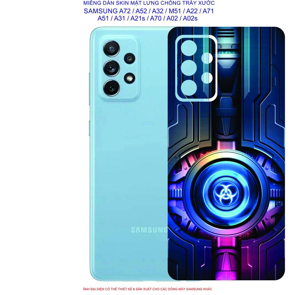 Miếng Dán Skin mặt lưng dành cho SAMSUNG A72 / A52 / A32 / A22 / M51 / A71 / A51 / A31 / A21s / A12 / A02 / A02s chống trầy xước