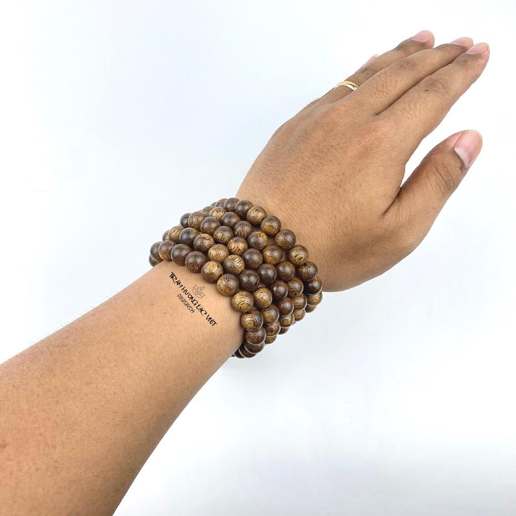 Vòng Tay Trầm Hương 108 Hạt 10mm Size Nam - Tụng Niệm Phật - An Yên - Bình An - Tĩnh Tâm Trầm Tốc Tự Nhiên Lạc Việt