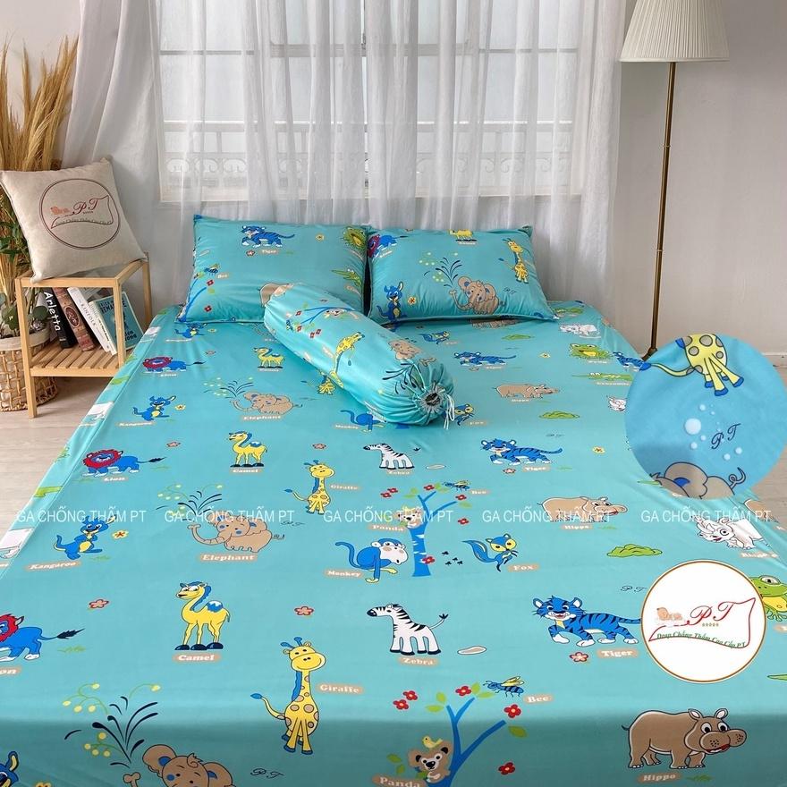 Ga chống thấm cho bé chính hãng PT, chất liệu cotton, chống thấm nước tuyệt đối bé tè lau là sạch, không nóng