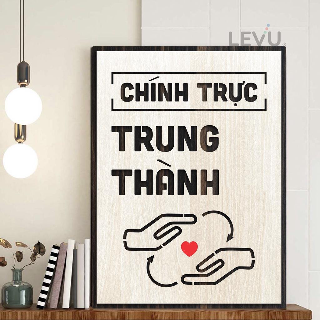 Tranh treo tường LEVU LV040 "chính trực - trung thành"