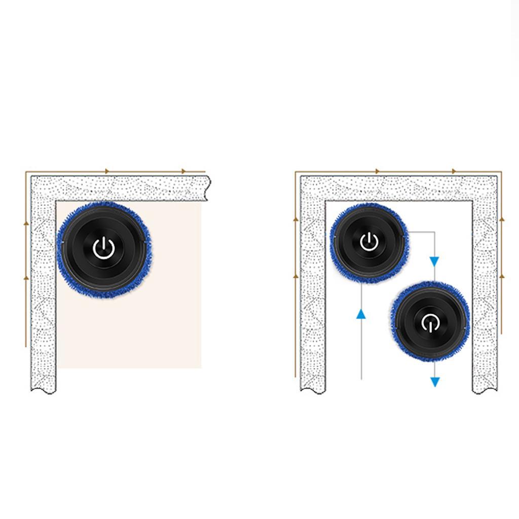 2Pcs Automatic Robot Vacuum Cleaner Floor Cleaning Robot for Floor Carpet