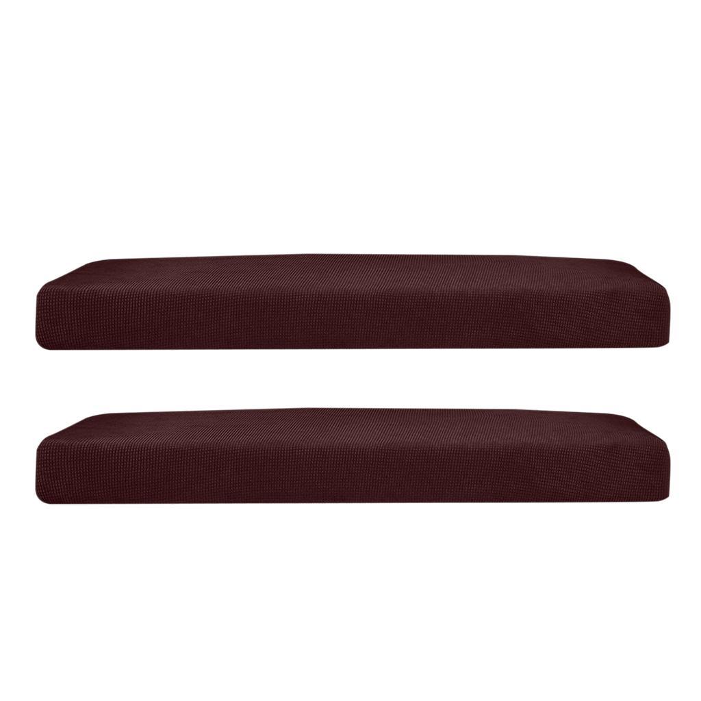 2 Pieces Stretchy Sofa Futon Seat Cushion Covers Couch Slipcover Protector