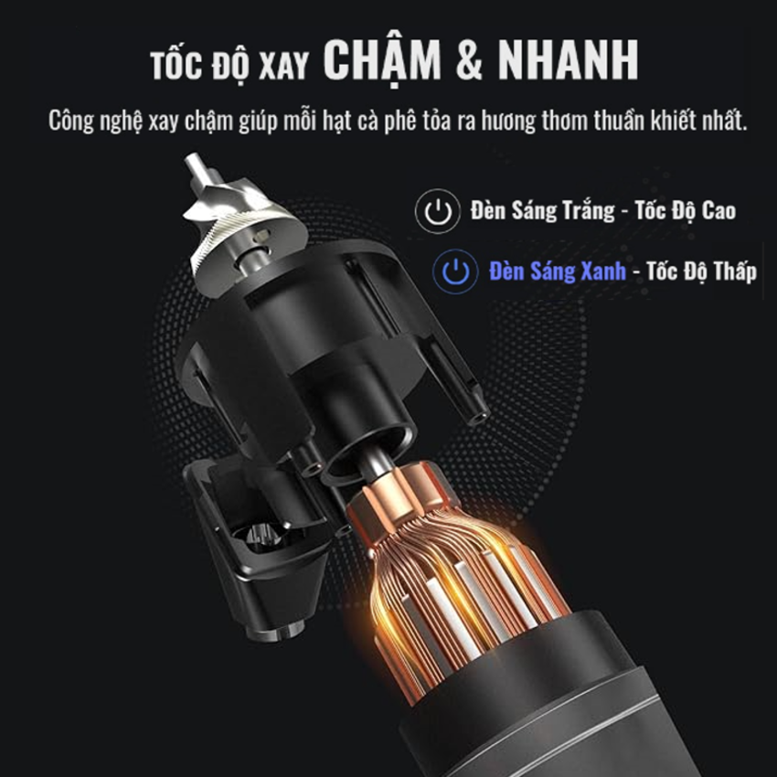 Máy xay hạt cà phê chuyên nghiệp Single Dose, tích hợp 36 chế độ xay, Thương hiệu Mỹ cao cấp HiBREW G5 - Hàng Nhập Khẩu, Chính Hãng