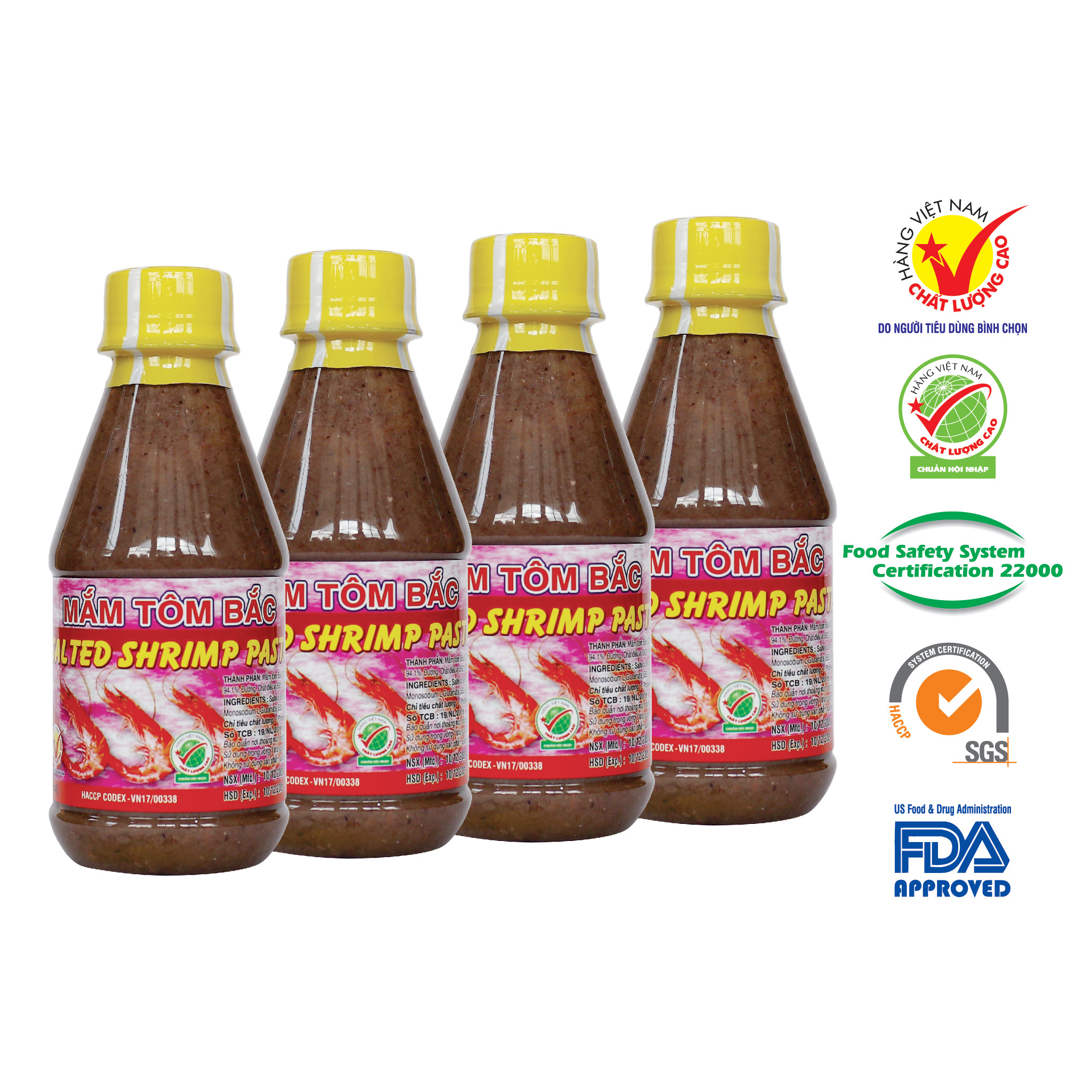 Mắm Tôm Bắc 220g Ngọc Liên 4 Chai