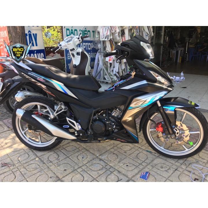 Tem rời dán xe winner GTR CROM xanh đen