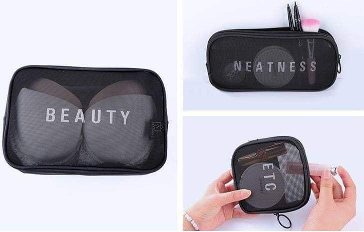 Set 3 Túi Lưới ETC Beauty Đựng Mỹ Phẩm Cá Nhân Giao Màu Ngẫu Nhiên