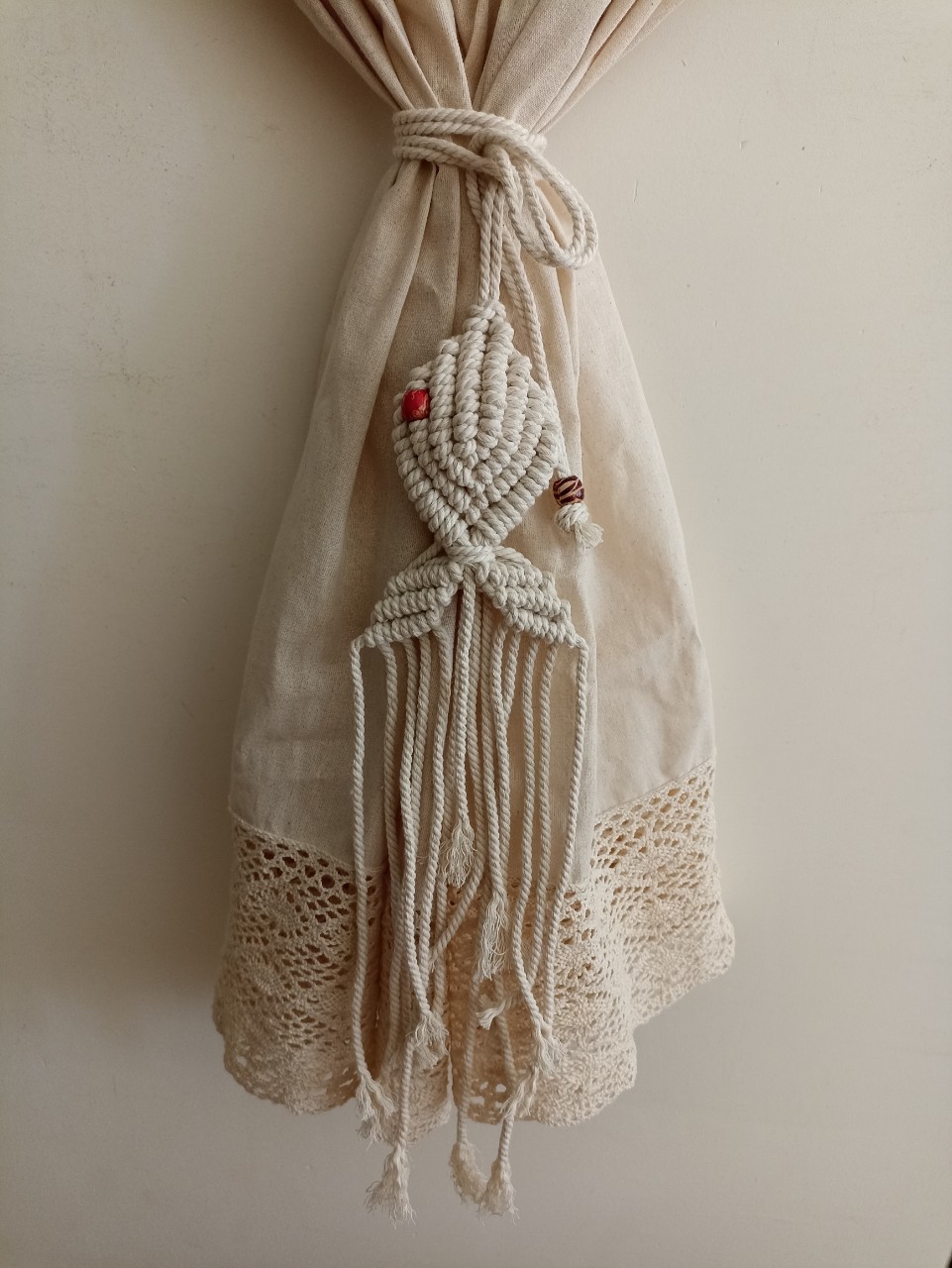 1 dây buộc rèm cửa tết macrame handmade dây buộc vén rèm dây cột rèm màn cửa