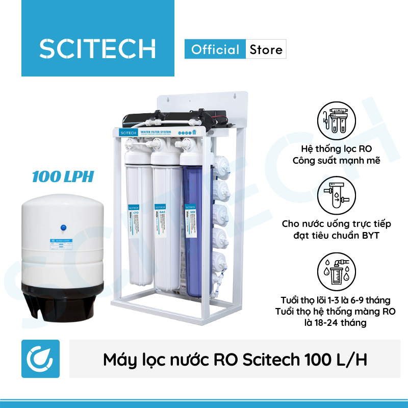 Máy lọc nước RO bán công nghiệp Scitech 100L/H - Hàng chính hãng