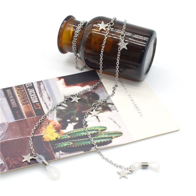 Chuỗi titan đeo gọng kính thời trang ngôi sao cá tính nam và nữ