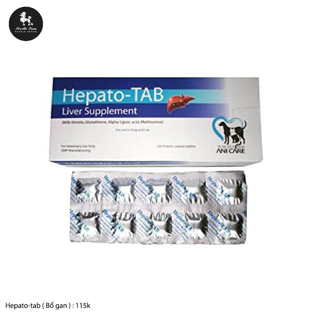 Thuốc cho chó mèo - Thuốc Hepato Tab tăng cường chức năng gan thận,giải độc gan - Hàng chuẩn 100%