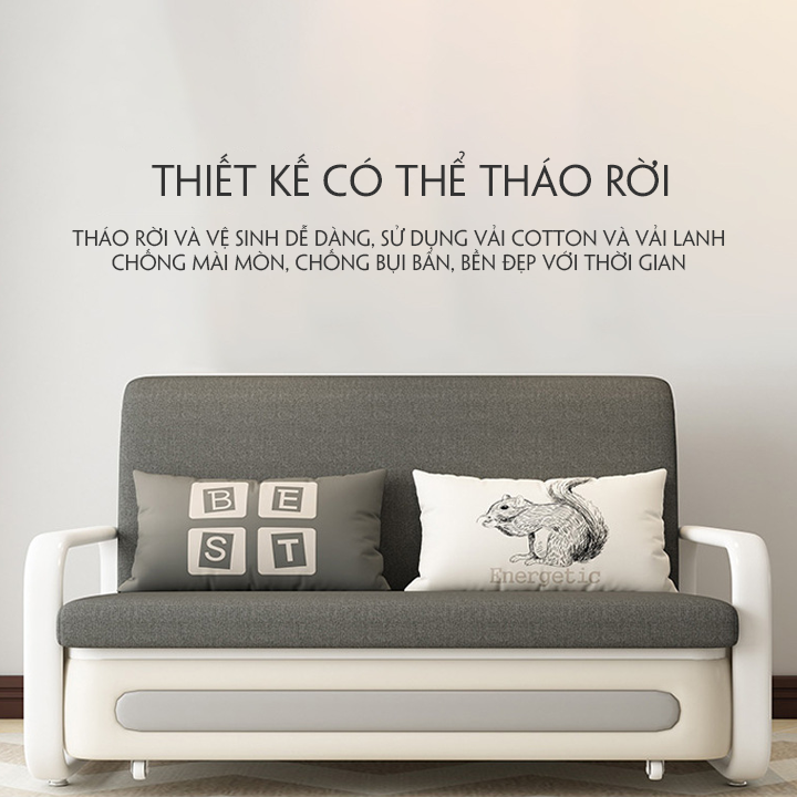 Giường sofa thông minh hà nội, giường gấp thông minh 2 trong 1 có ngăn chứa đồ