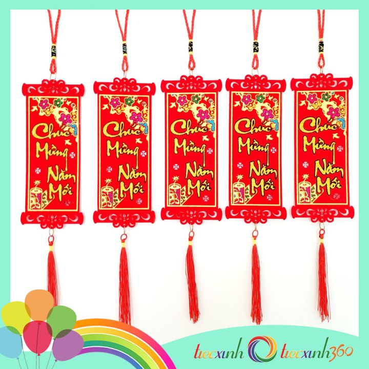 Liễn nhung câu đối chúc tết trang trí năm mới