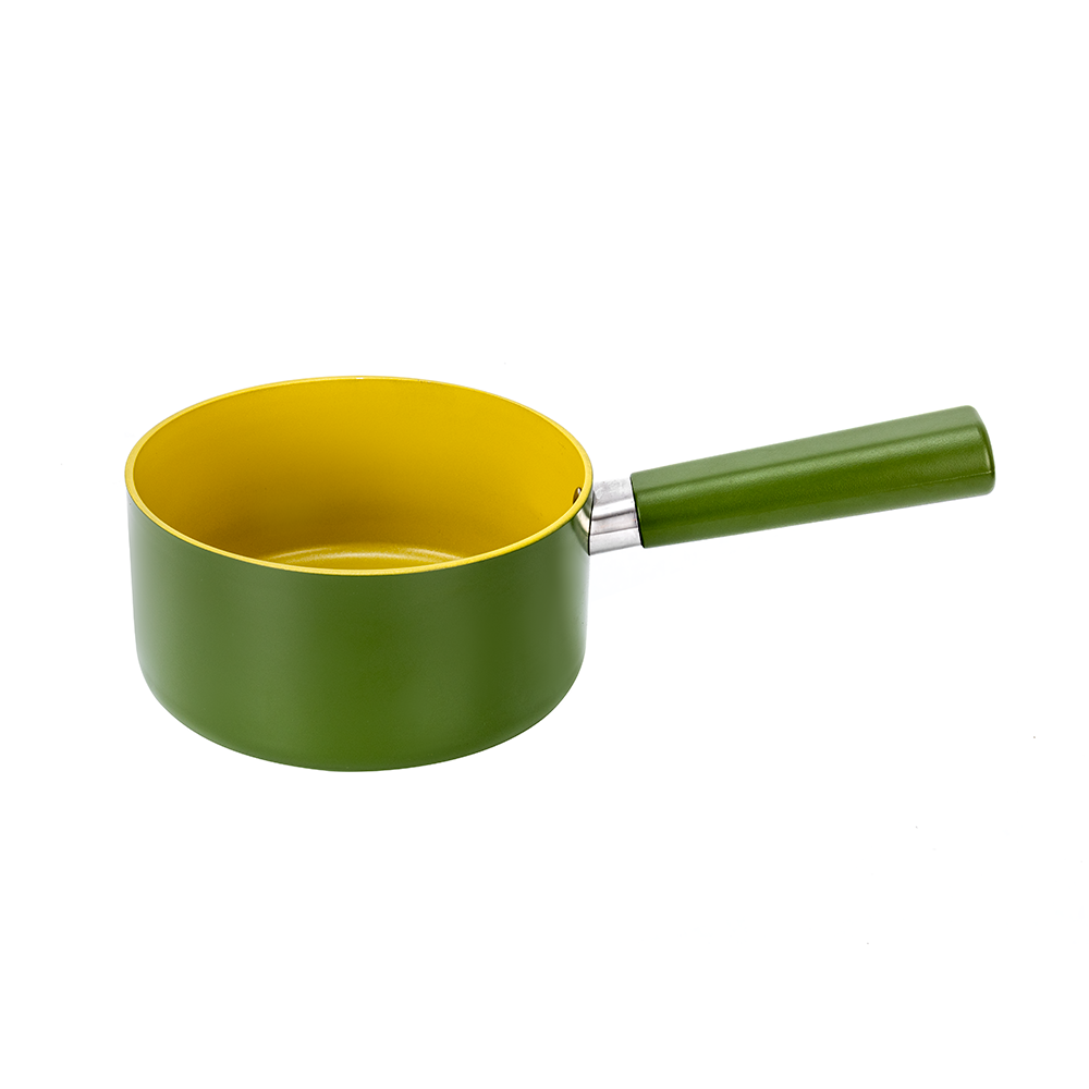 Bộ Nồi Chảo Phủ Sứ An Toàn Elmich Olive Baby Full Induction EL-5234OV 16cm, Hàng Chính Hãng -JoyMall