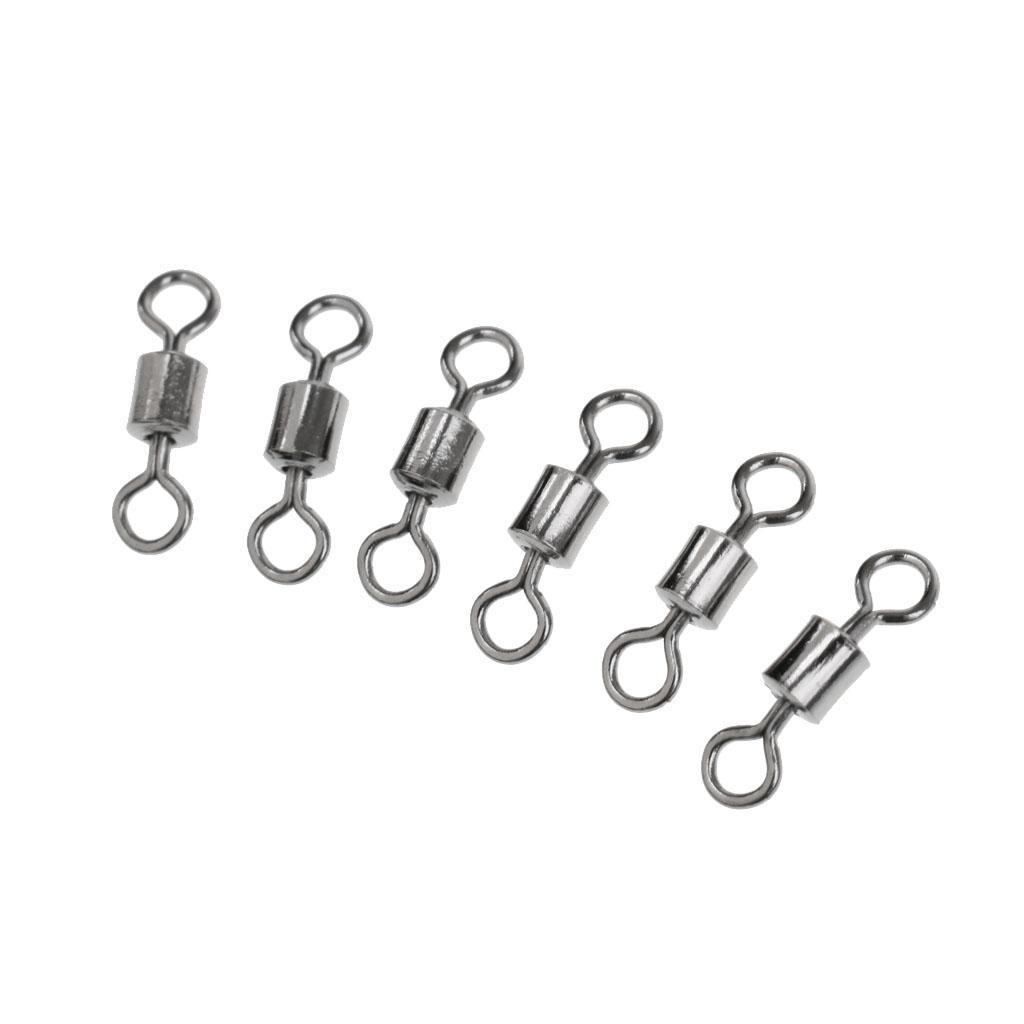 Ball Bearing Swivel Solid Rings Fishing Connector Ocean Boat Fishing Hooks