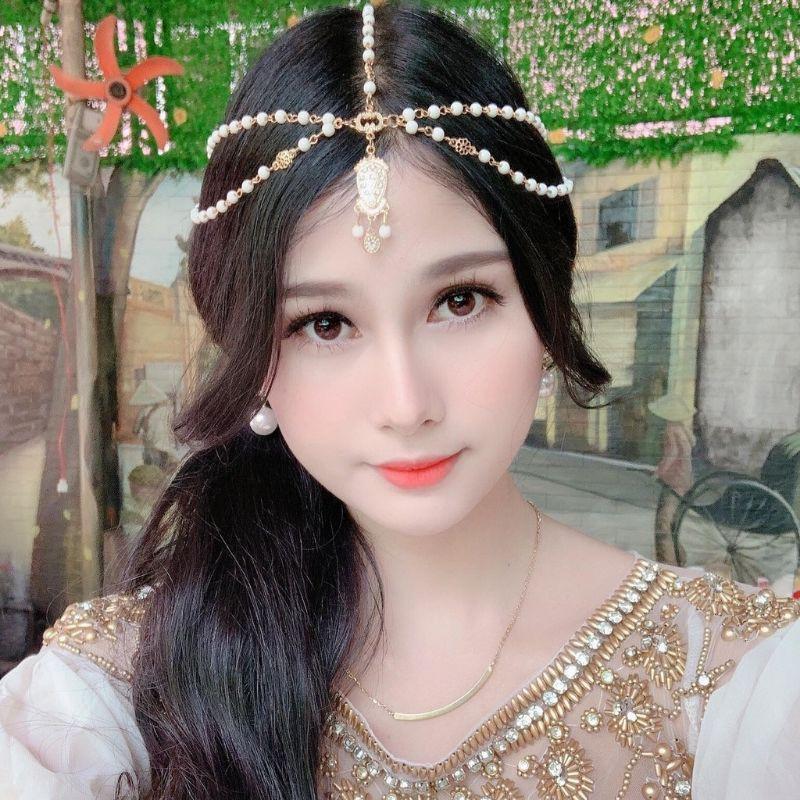 Vòng trang sức đầu headchain hợp kim phối đá