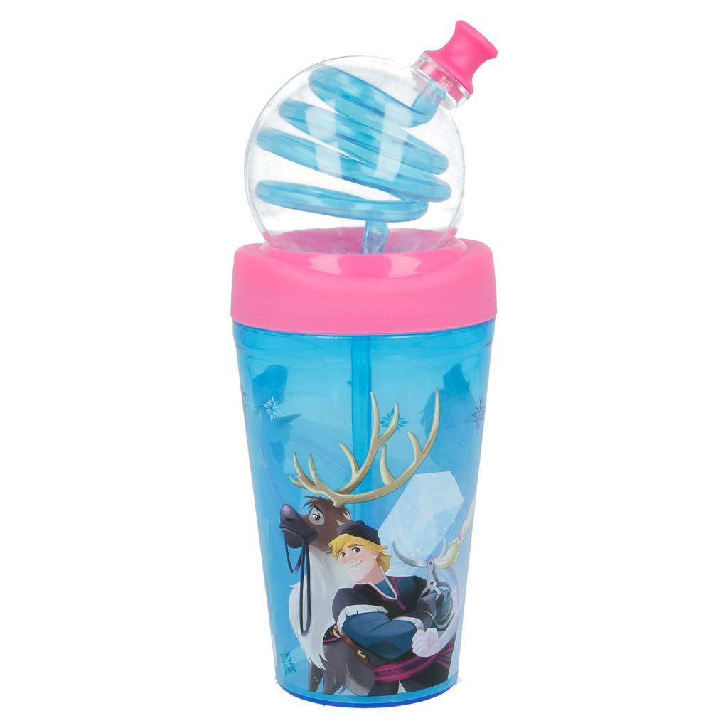 Bình Nước SieuKid Looping Straw Tumbler Frozen Iridescent Aqua 420ml Chính Hãng