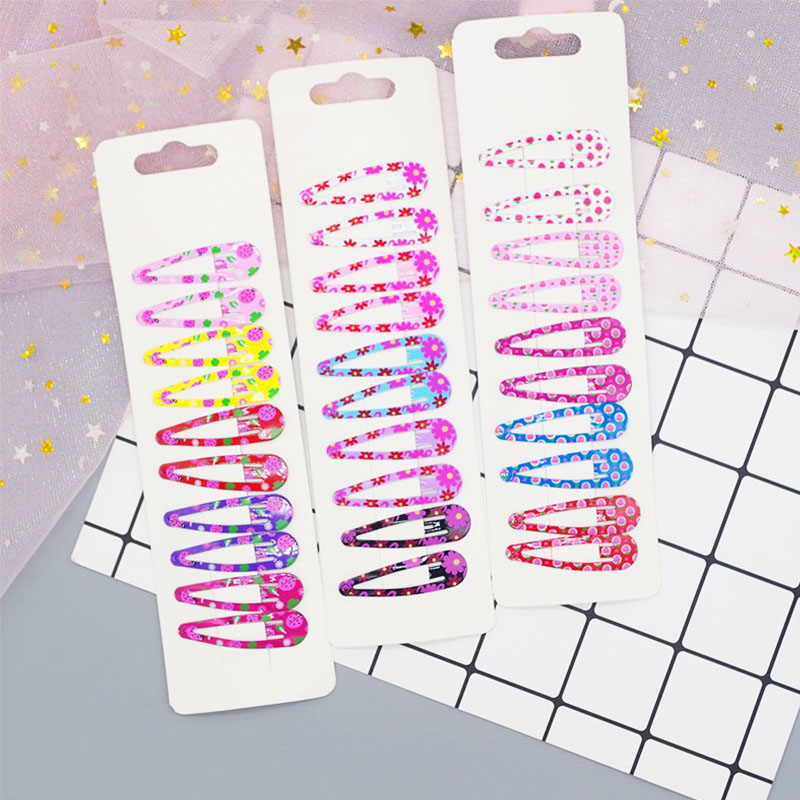 Set 10 kẹp tóc mái đủ màu sắc tươi tắn đáng yêu cho bé gái – P101