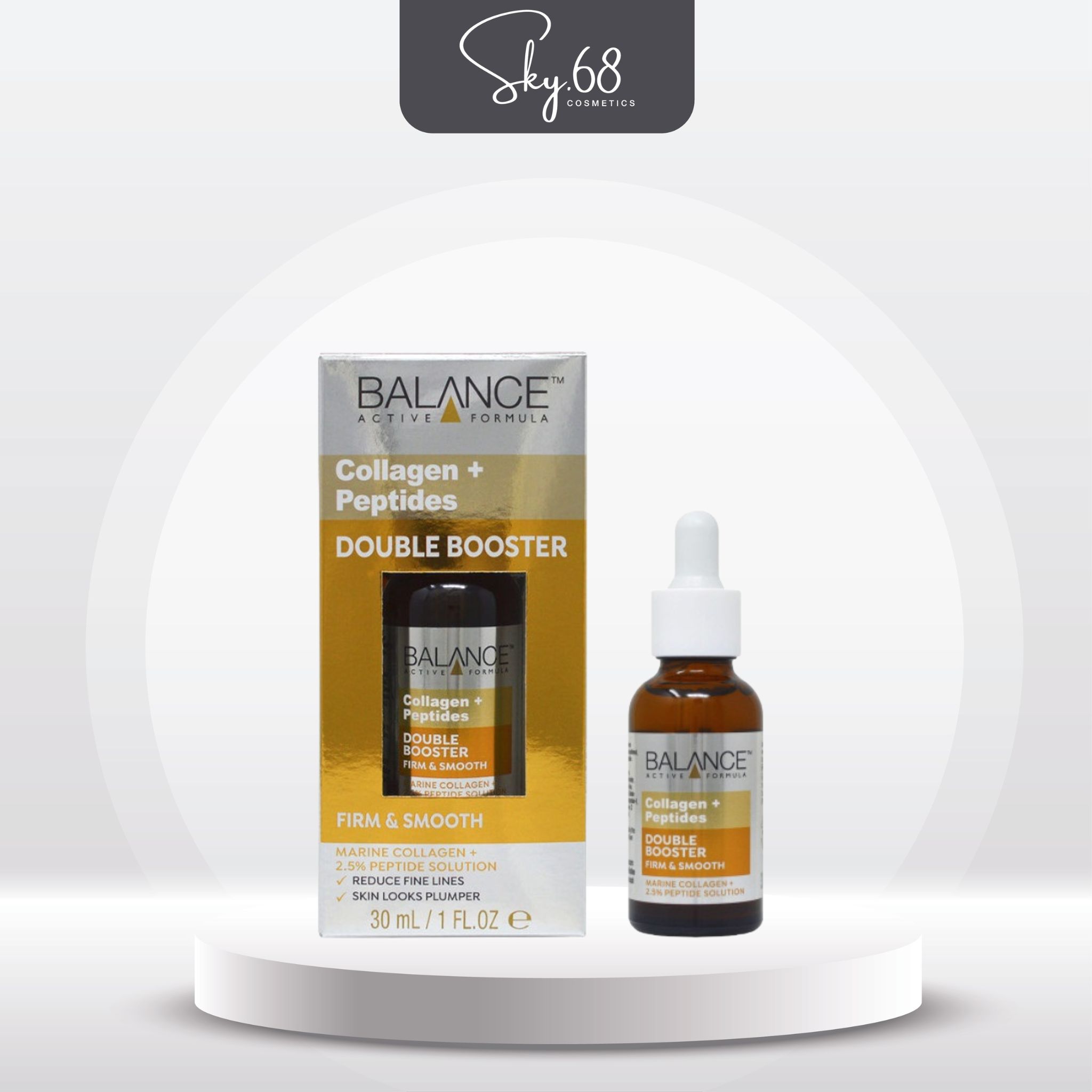 Serum Ngăn Ngừa Lão Hóa, Giảm Nếp Nhăn Balance Active Formula Collagen + Peptides Double Booster 30ml