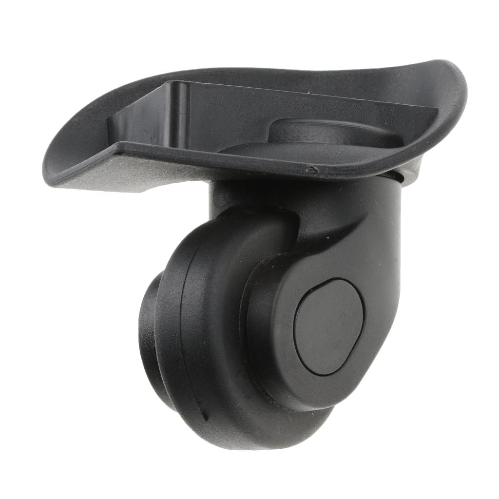 2 Pieces/Set Swivel Mute Wheels for Replacement Luggage Casters DIY Black