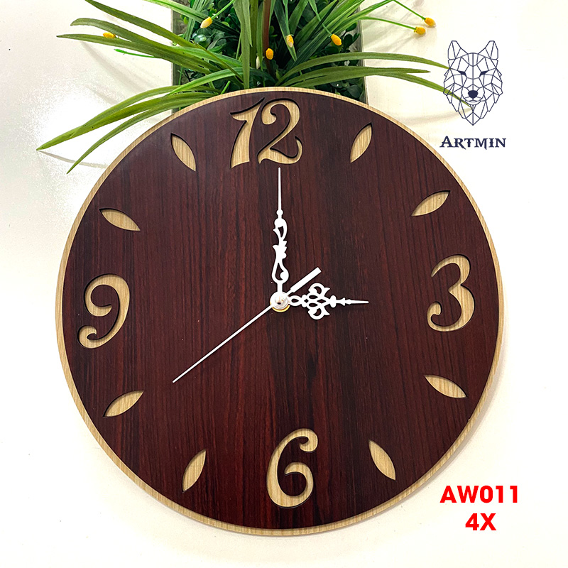 AW011 - Đồng Hồ Gỗ Treo Tường – Décor Trang Trí Ngộ Nghĩnh