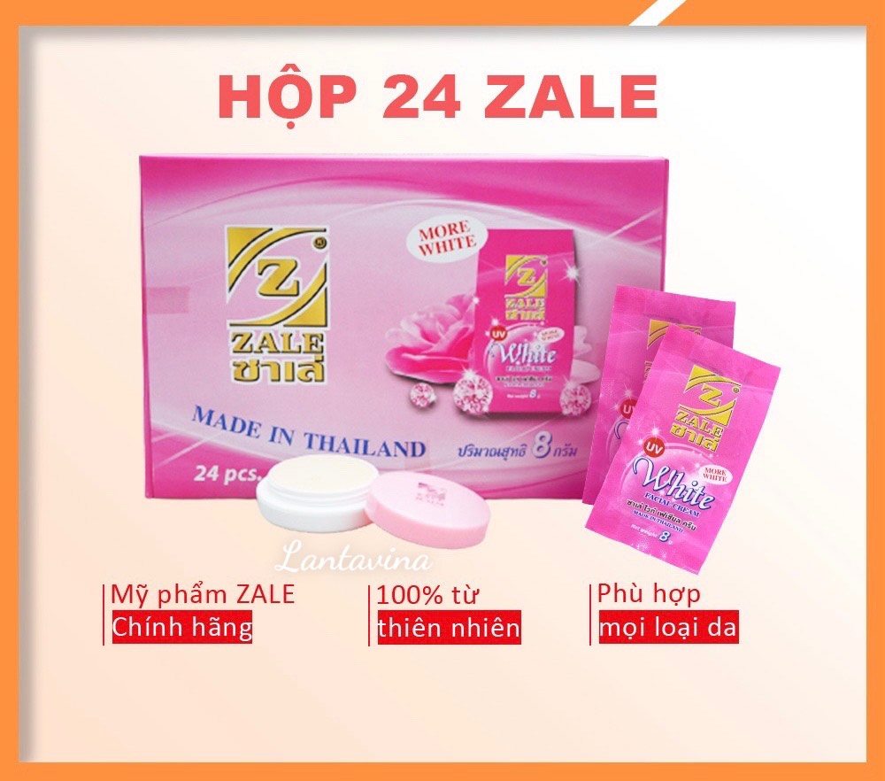 Combo 03 Hủ Kem dưỡng da Zale tặng 01 hủ cùng loại - KEM DƯỠNG TRẮNG DA ZALE HỒNG 8G