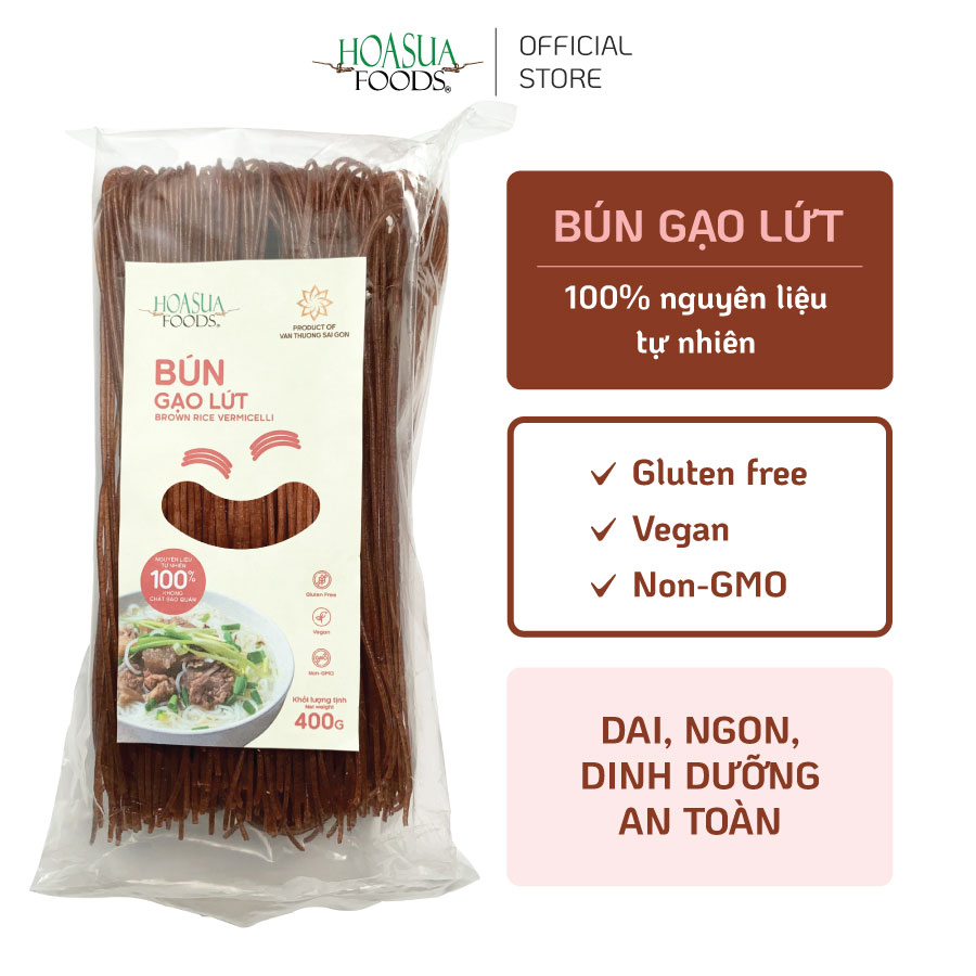 Bún gạo lứt Hoa Sua Foods 400g