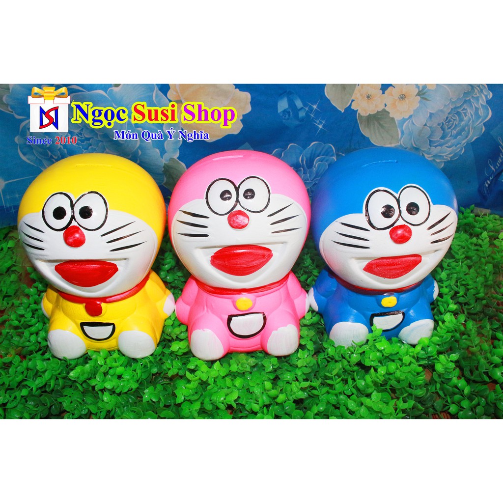 ỐNG HEO ĐẤT TIẾT KIỆM DORAEMON ĐÔRÊMON SIÊU CƯNG CHO BÉ YÊU - NGẪU NHIÊN MÀU