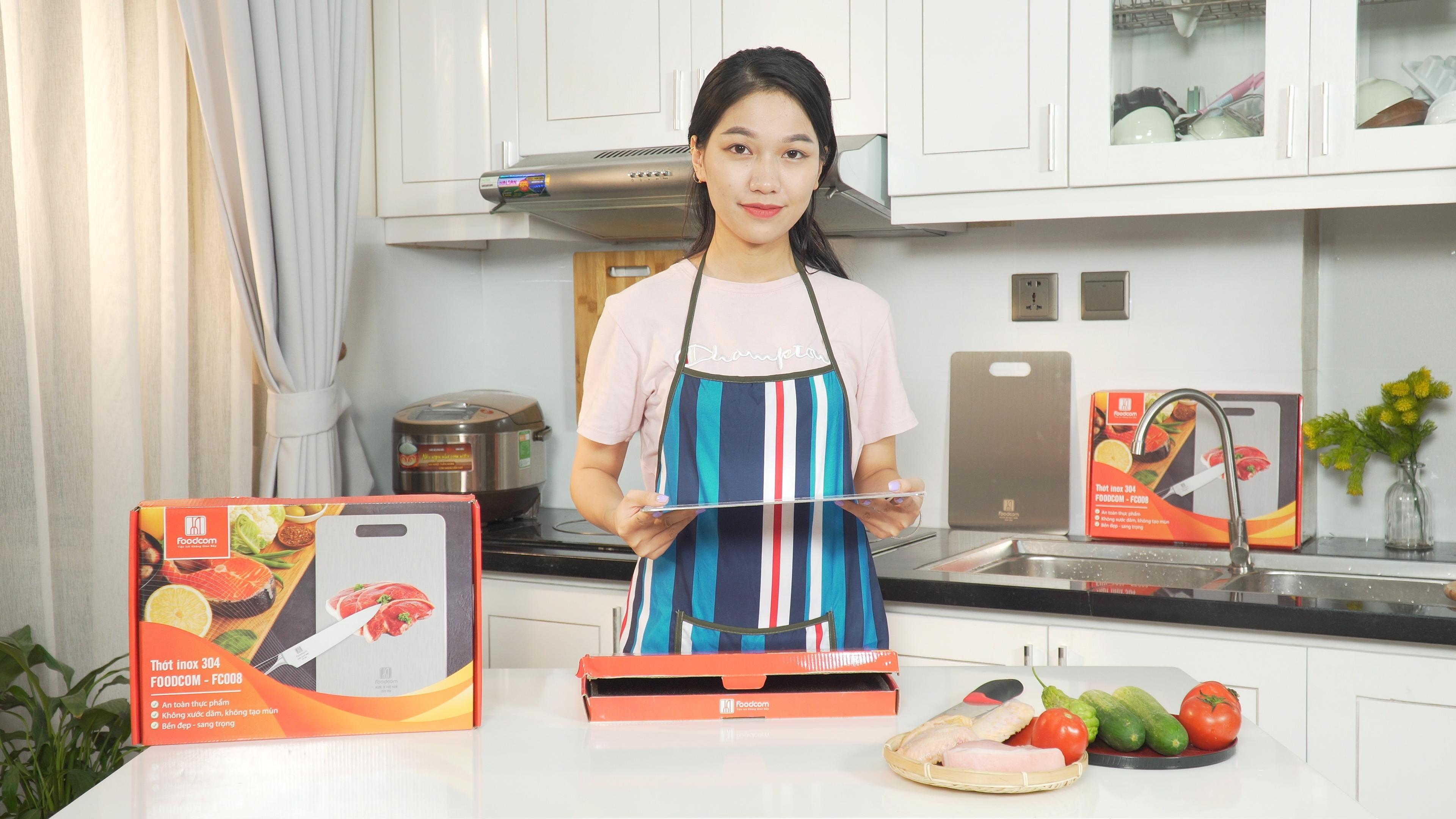 Thớt Inox 304 Cao Cấp KHông Gỉ- Size 33,5x23cm , Kháng Khuẩn, Chống Ẩm Mốc, Thớt Nhà Bếp- Hàng Loại 1. Chính Hãng