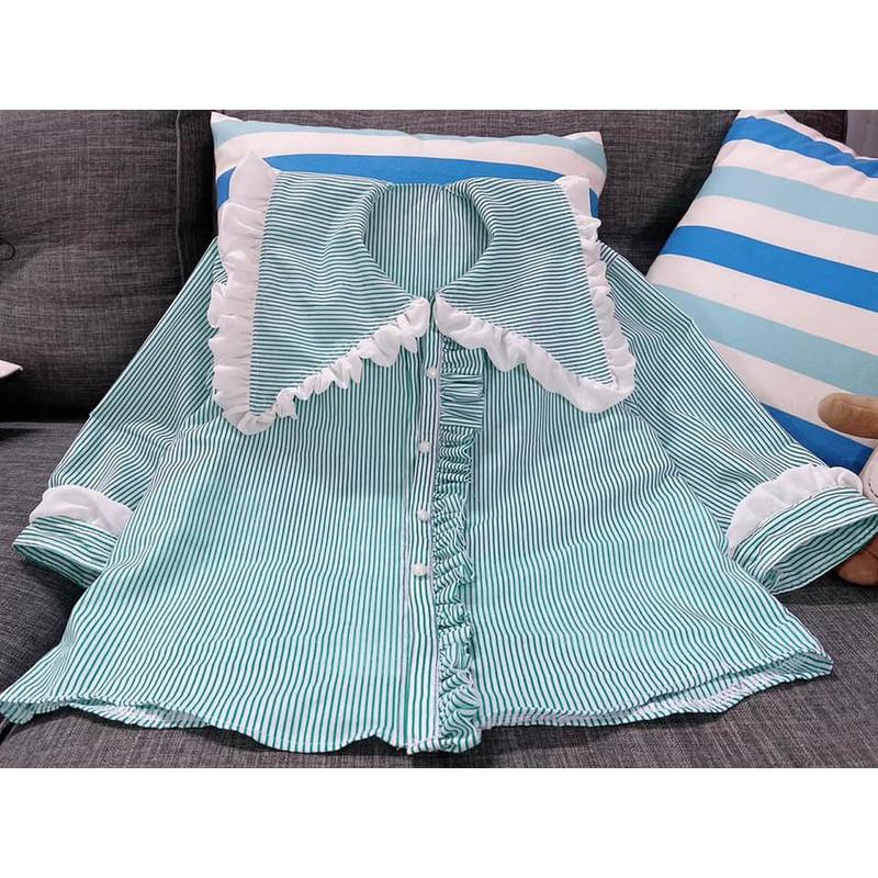 ÁO SOMI SỌC CỔ THỦY THỦ BÈO SALE