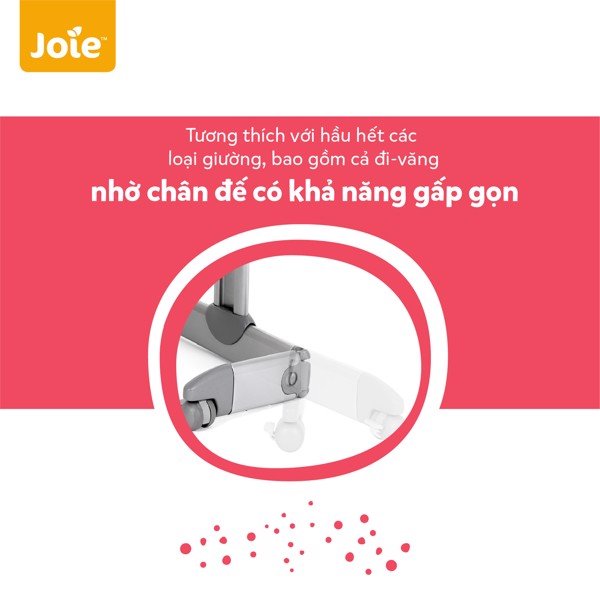 Nôi ngủ cạnh giường Joie Roomie Gray Flannel