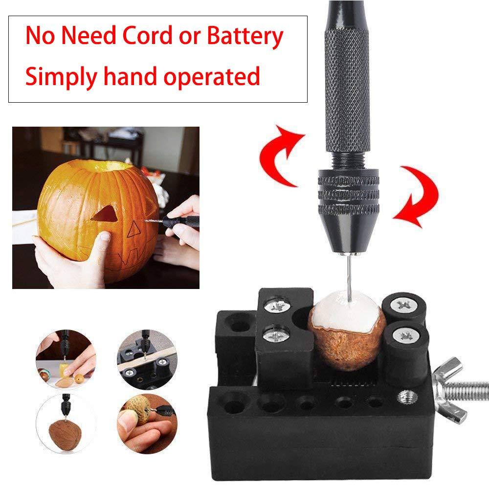 26 Mini Tay khoan, mũi khoan thủ công, mũi khoan xoắn MINI tay khoan bằng tay khoan tay bằng nhôm và khoan rừng xoắn cho mô hình màu ô liu màu hổ phách