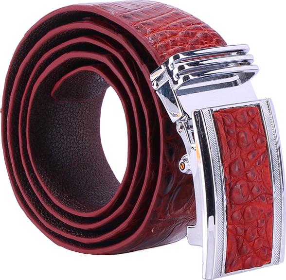 Thắt Lưng Nam Da Cá Sấu Gai Đuôi Bản Lớn Huy Hoàng HT4723 - Nâu Đỏ