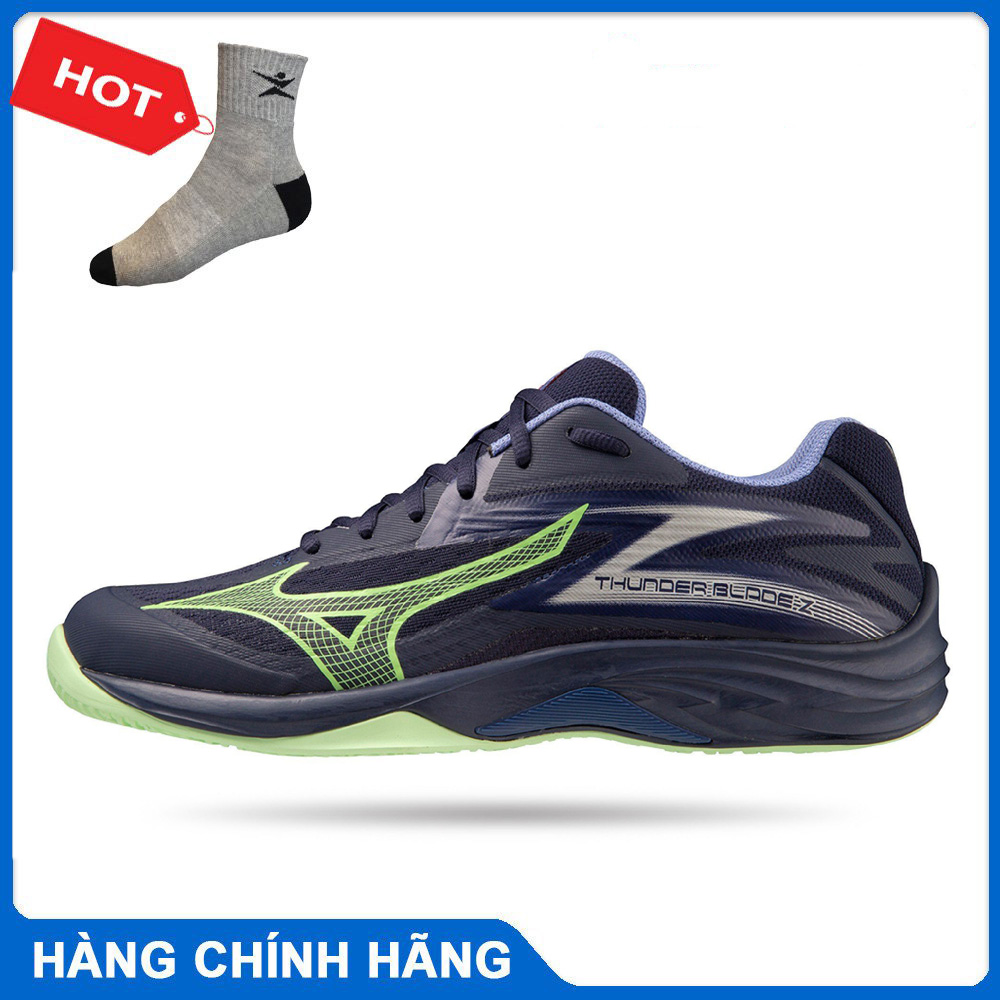 Giày cầu lông mizuno chính hãng Thunder Blade Z mẫu mới có 2 màu - tặng tất thể thao bendu