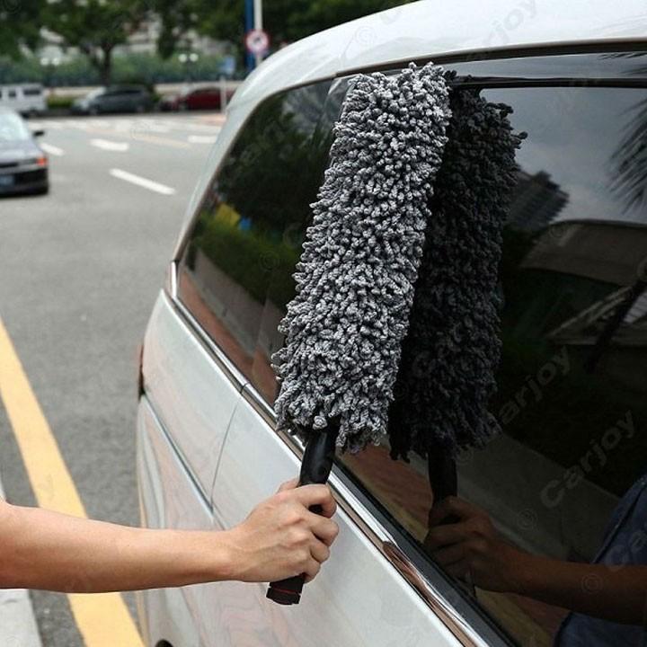 Chổi Đa Năng Lau Bụi, Rửa Xe Ô Tô Cao Cấp DạngTròn Điều Chỉnh Được Độ Dài Dày Dặn Chất Liệu Siêu Thấm Hút