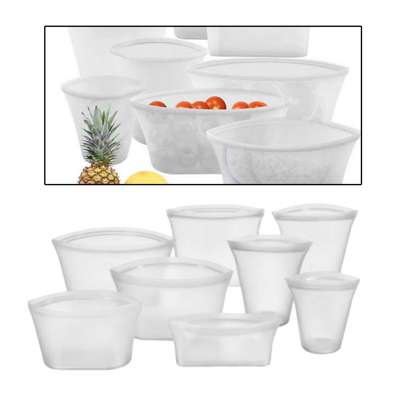 8x Reusable Food Storage Containers Food Containers, for Lunch Vegetables Cooking Fruits
