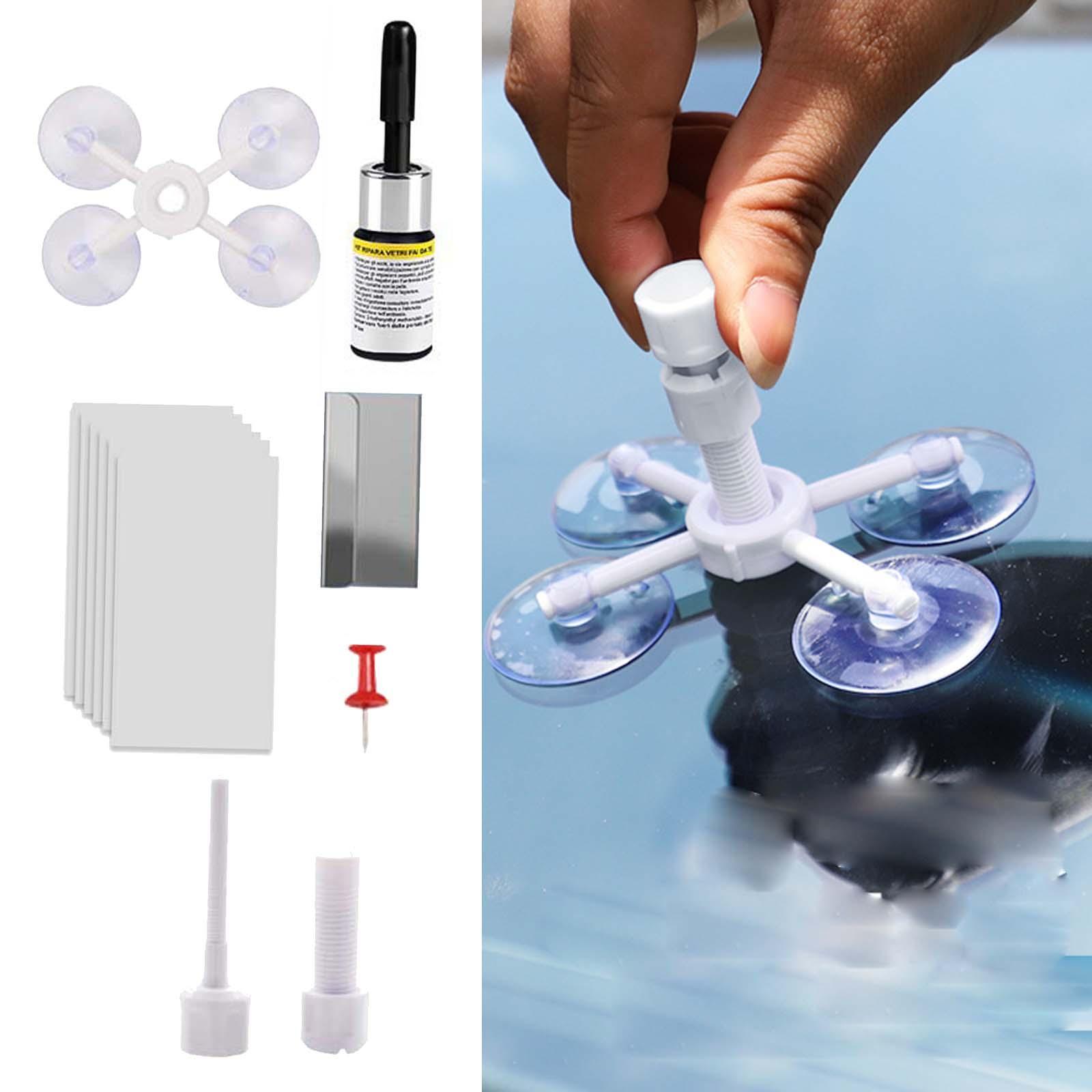 Windshield Crack Repair , Automotive Glass Repair Fluid Glue, Easy to Use, Quick Fix Window Glass Set for Repairing Chips