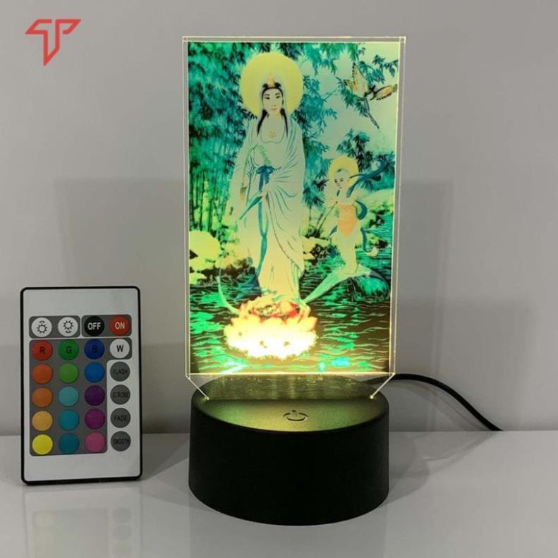 Hình phật mica led 3D, tranh phật thờ, Quà tặng phật giáo, adida, tam thánh, quan âm, led thờ xe tải, ô tô