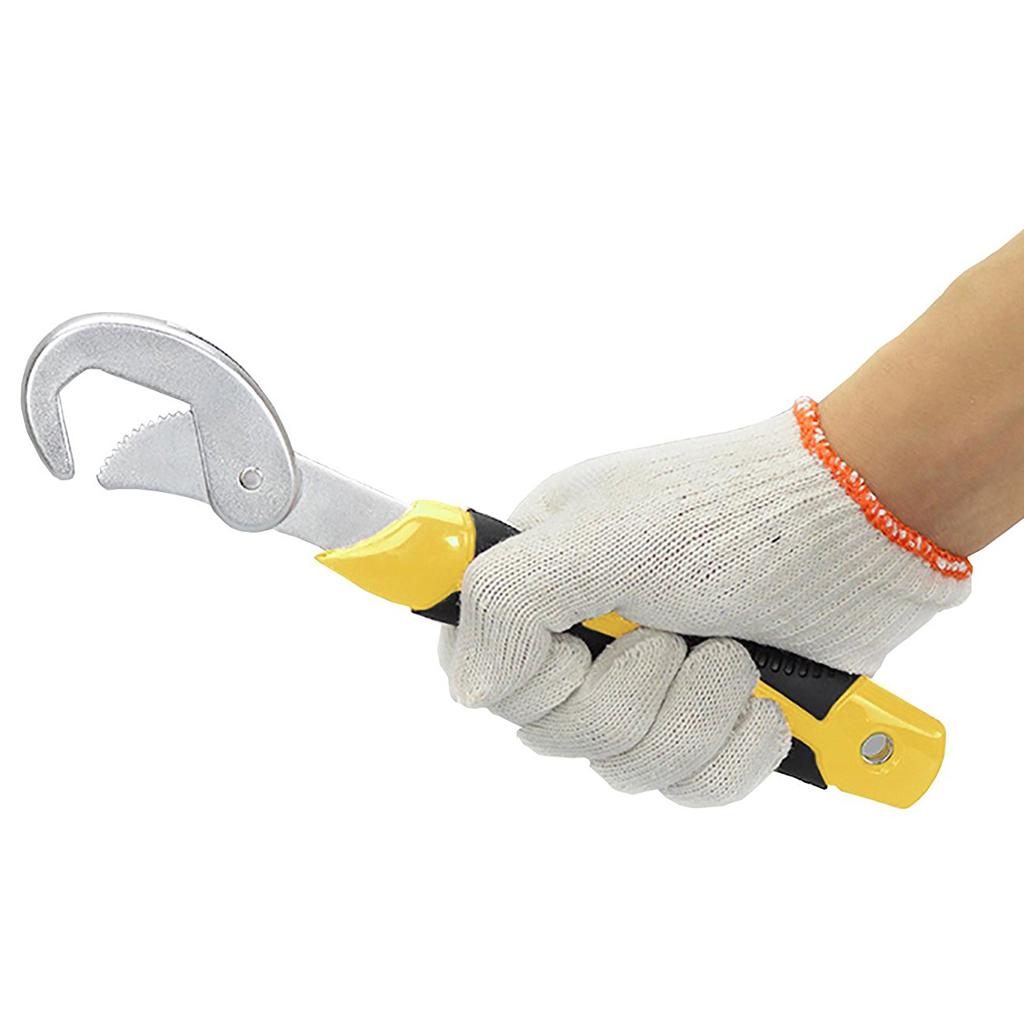 2PCS Multifunction Adjustable Universal Quick Snap'N Grip Wrench Tool Yellow