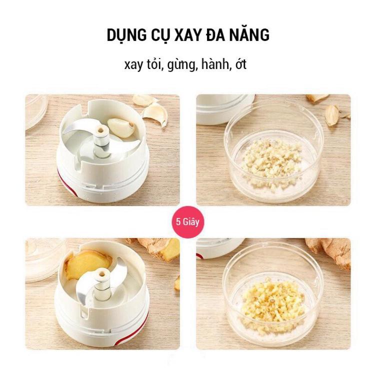 Máy xay tỏi ớt cầm tay Mini Food Chopper - Hàng nhập khẩu