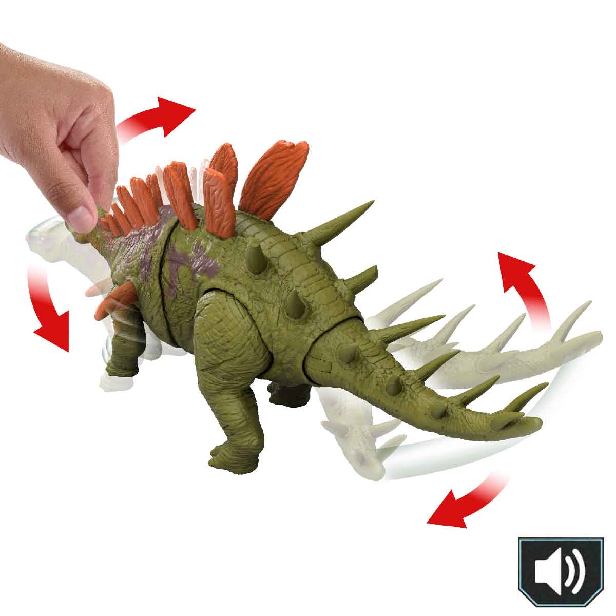 Đồ Chơi Mô Hình Khủng Long Kentrosaurus Có Âm Thanh JURASSIC WORLD MATTEL JCL65/HLP14