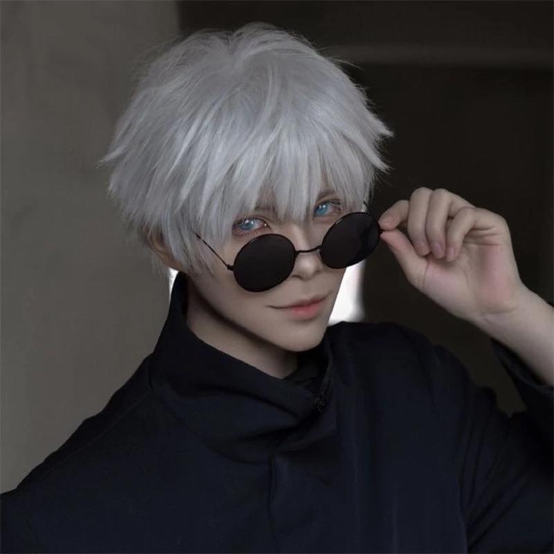 Kính râm Mắt tròn nhỏ mắt kính thủy tinh thời trang Cosplay