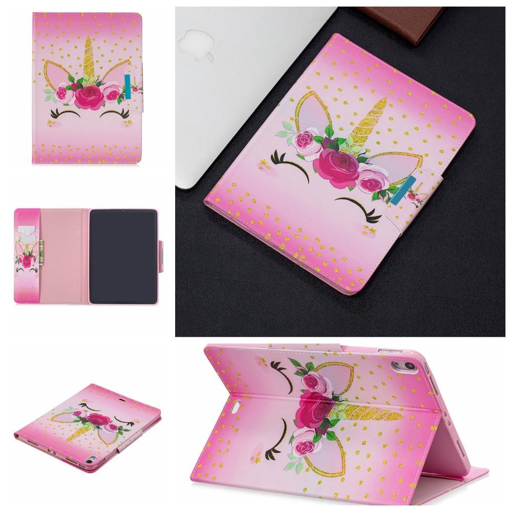 Bao Da Máy Tính Bảng Tpu Nắp Lật Nam Châm Kiêm Giá Đỡ Thông Minh + Miếng Dán Màn Hình + Bút Cho Apple Ipad Pro 11 2018