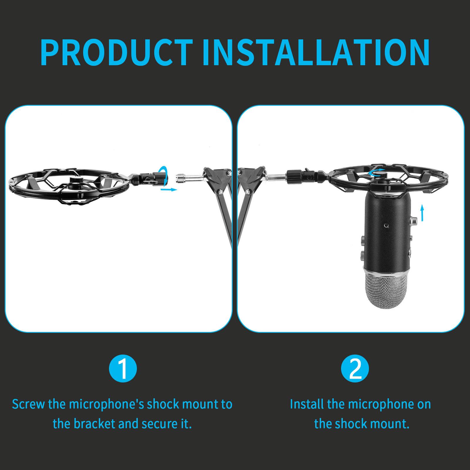 Broadcasting Recording Mic Shock Mount Microphone Holder for Blue Yeti A