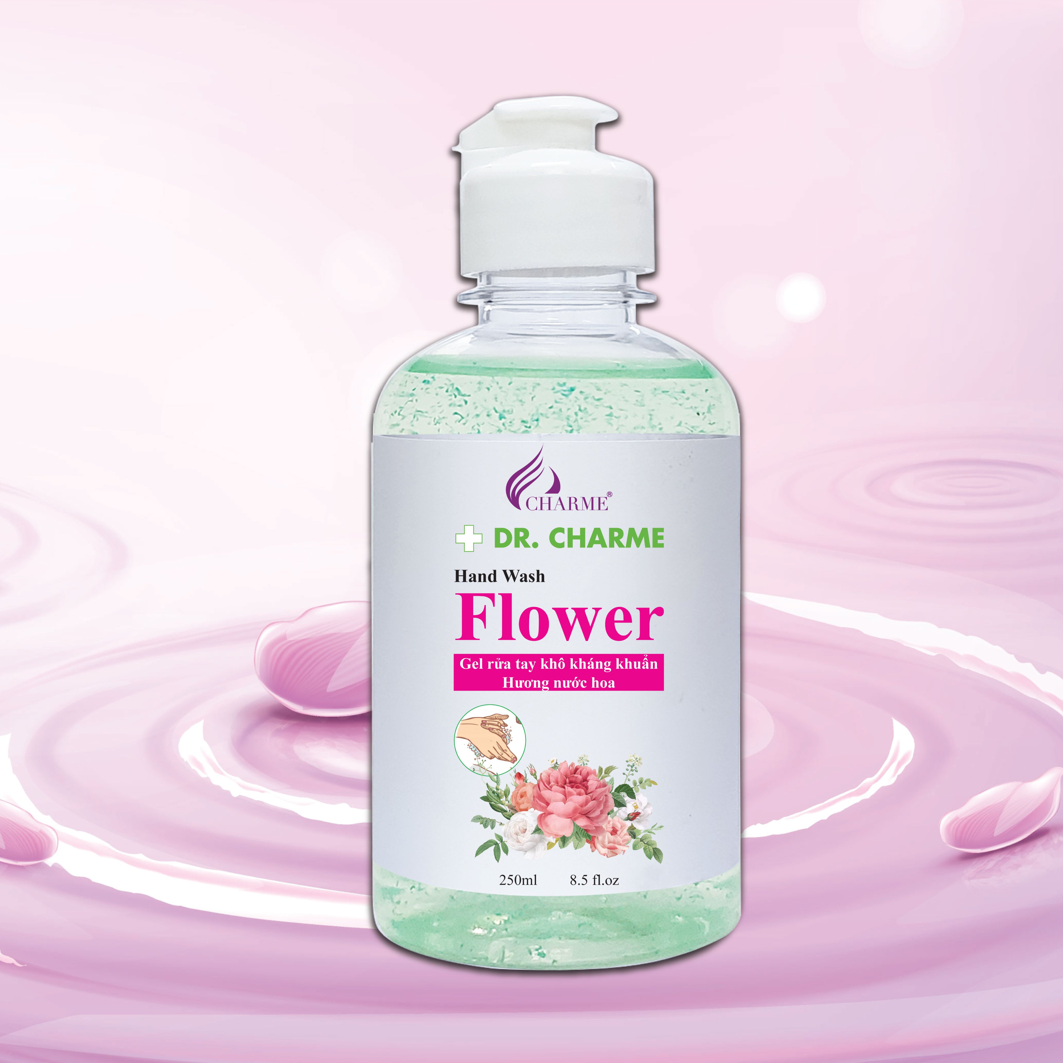 Gel Rửa Tay Khô Kháng Khuẩn Hương Nước Hoa DR. CHARME Flower 250ml